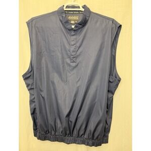 FJ Footjoy Men's‎ 1/4 Snap Golf Jacket ShortSleeve Size XL Navy Blue Windbreaker